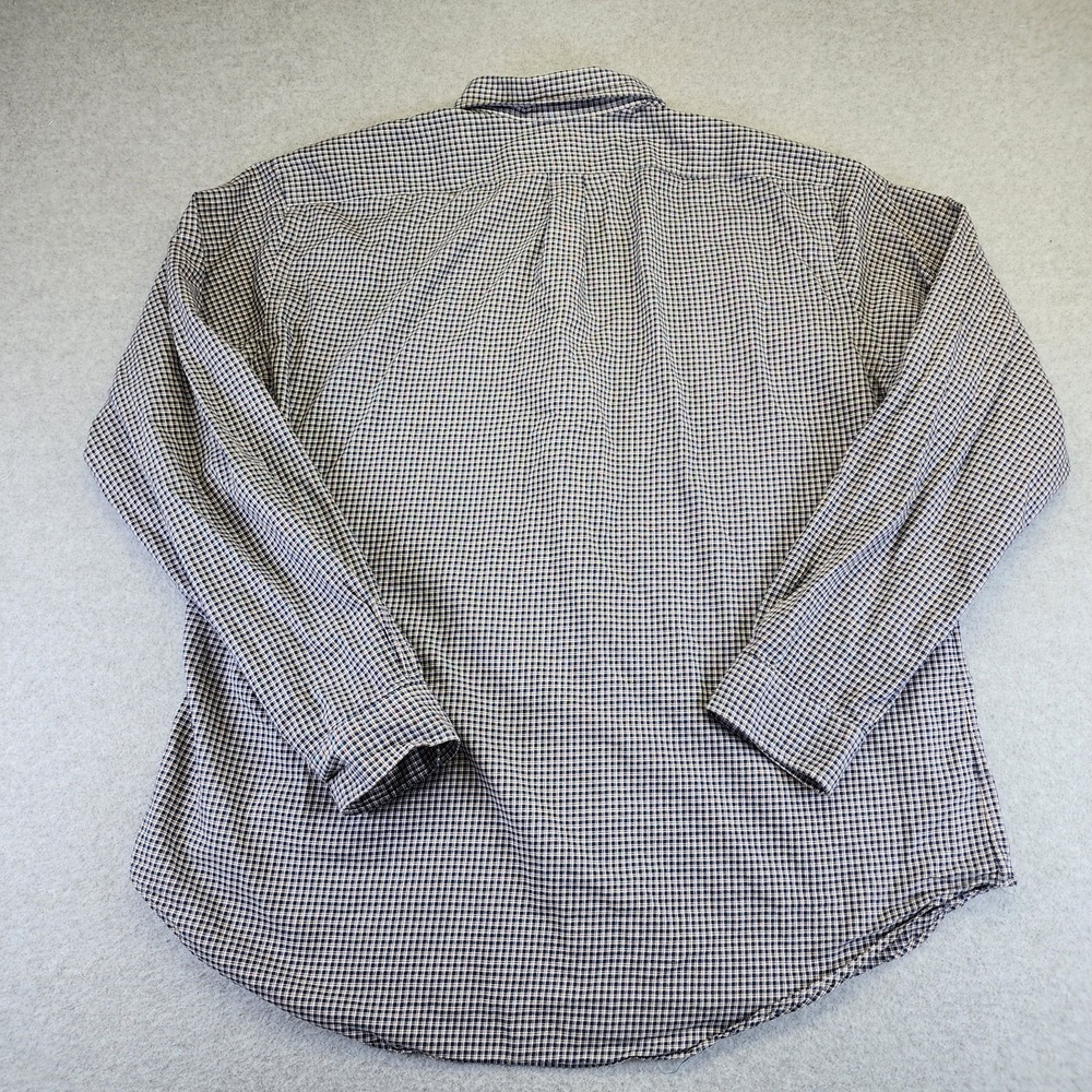 Ralph Lauren Men's XXL 2XL Classic Fit Plaid Blue Brown Long Sleeve Button Shirt - Picture 3 of 6